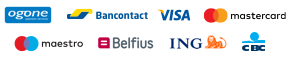 Visa, mastercard, bancontact...